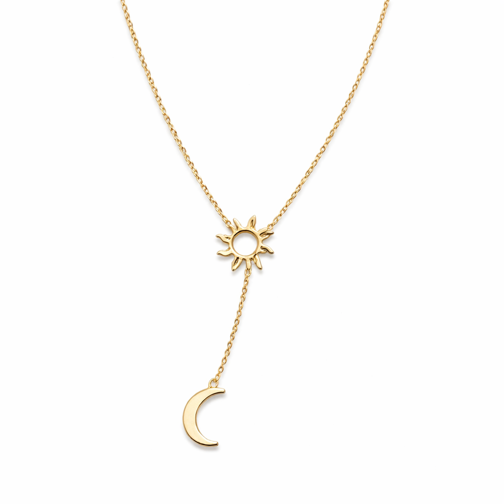 Gold Sun & Moon Necklace