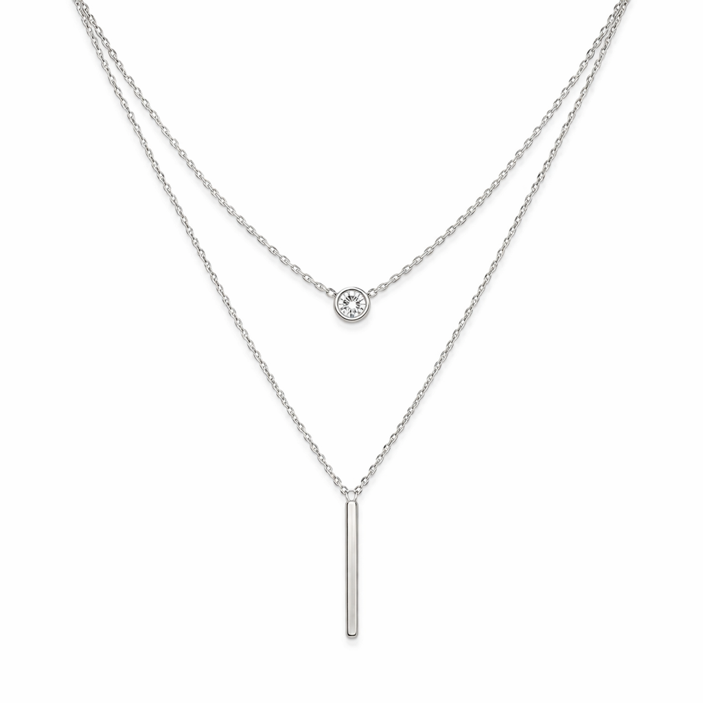 Layered Silver Necklace